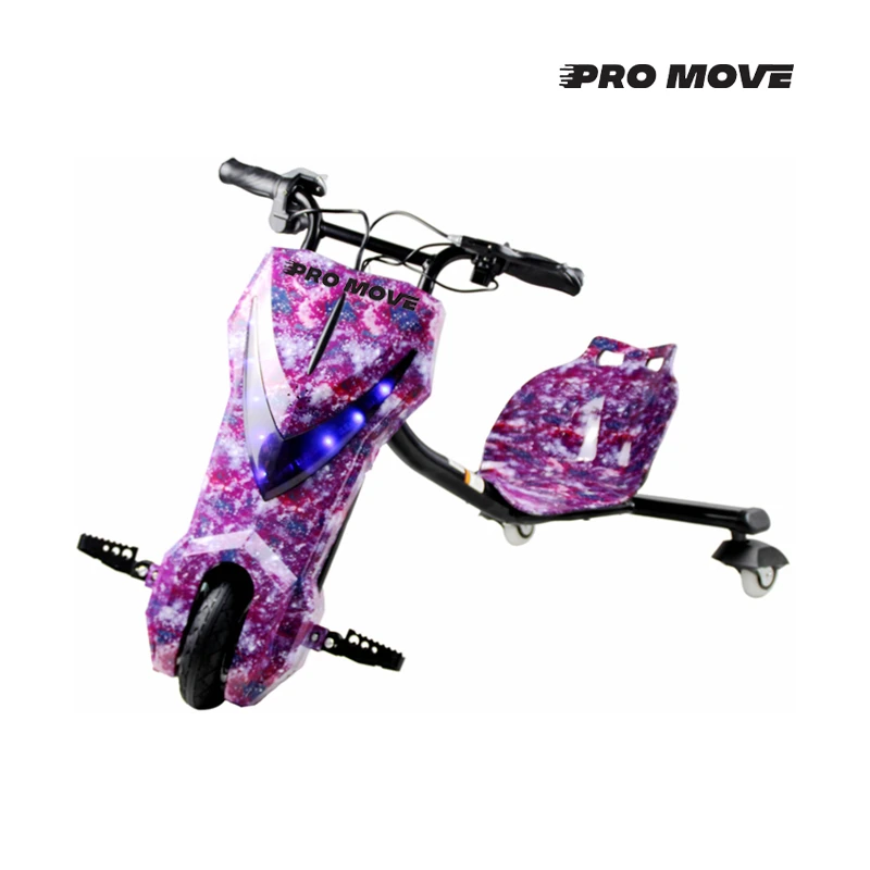Triciclo Eletrico Pro-Move 3 Velocidades Drifting Scooter - Rosa Galaxia