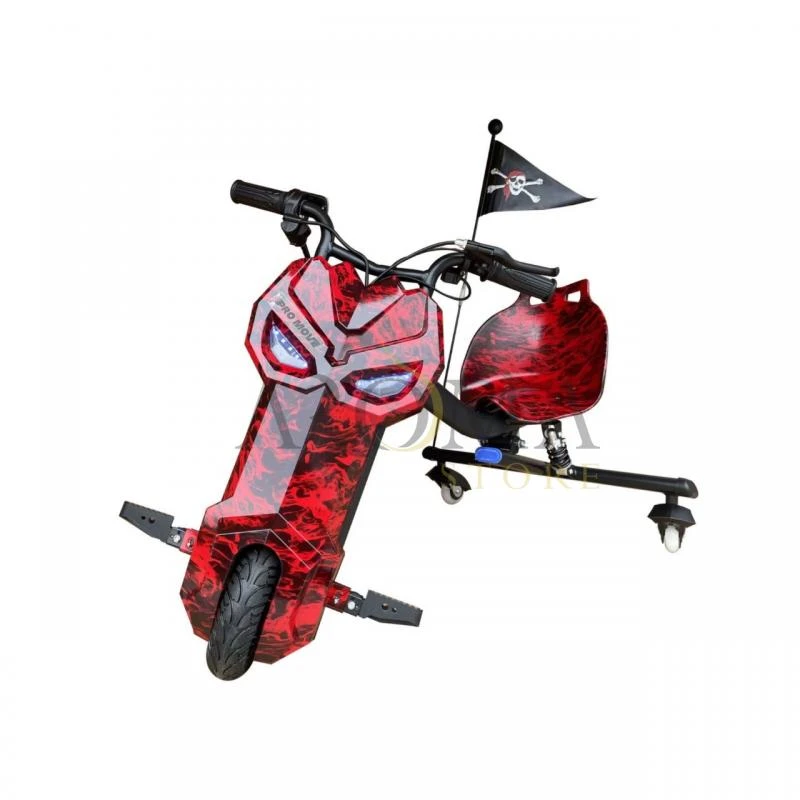 Triciclo Eletrico Pro-Move PM-425 Drifting Scooter - Vermelho Chamas