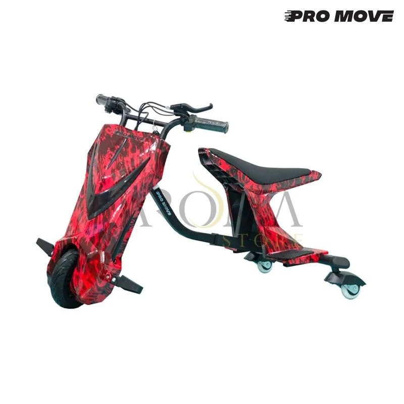 Triciclo Eletrico Pro-Move PM-210 Drifting Scooter - Vermelho Chamas