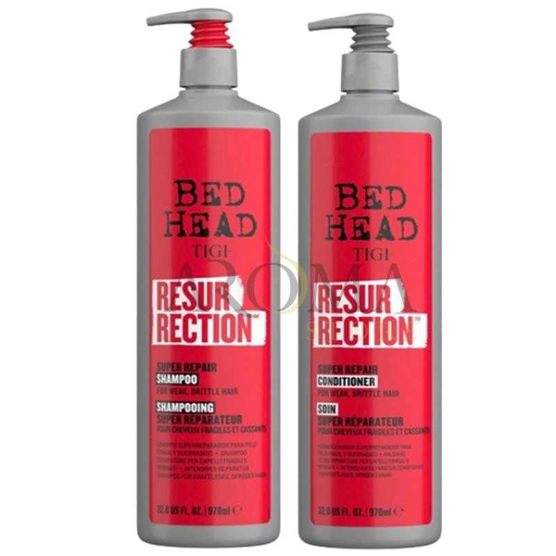 Kit Tigi Bed Head Resurrection Super Repair Shampoo + Acondicionador 970ML
