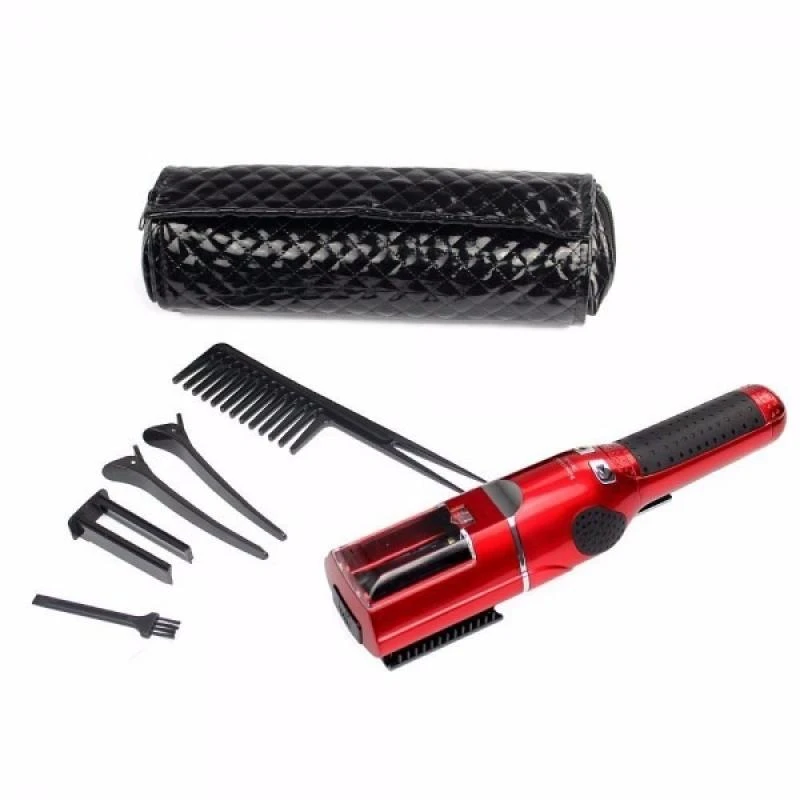 Escova Fasiz Corta Pontas de Cabelo-Vermelha-Bivolt