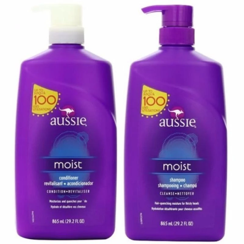 Kit Shampoo+Condicionador Aussie Moist 865ML