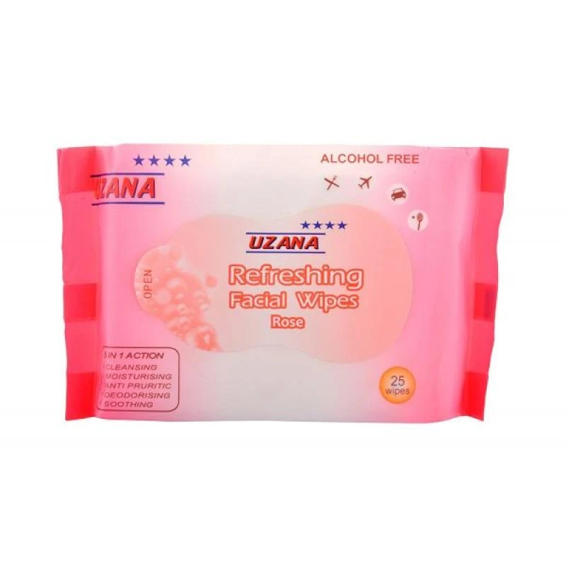 Lencos Umedecidos Uzana Refreshing Facial Rose 25pcs