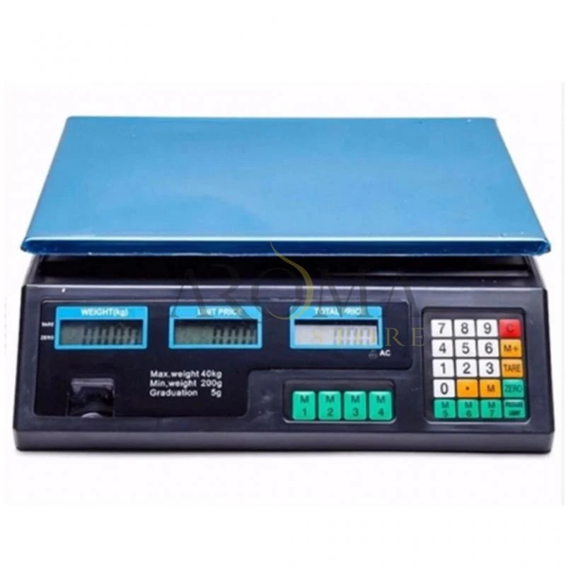 Balanca Digital Comercial EureCare ACS-3208 para Ate 40 KG Bivolt - Preto