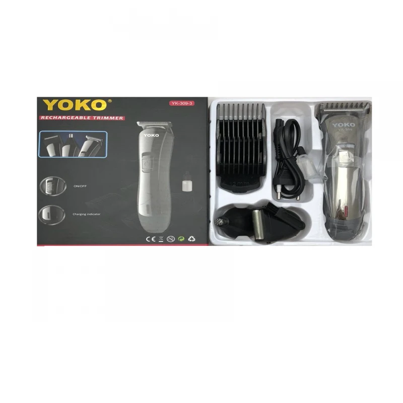 Maquina de Corta Cabelo Yoko Rechargeable Trimmer YK-309-3 220/240V