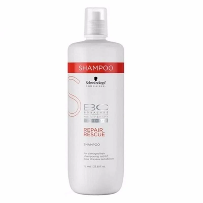 Shampoo Schwarzkopf Bc Repair Rescue 1LT para Cabelo Fino