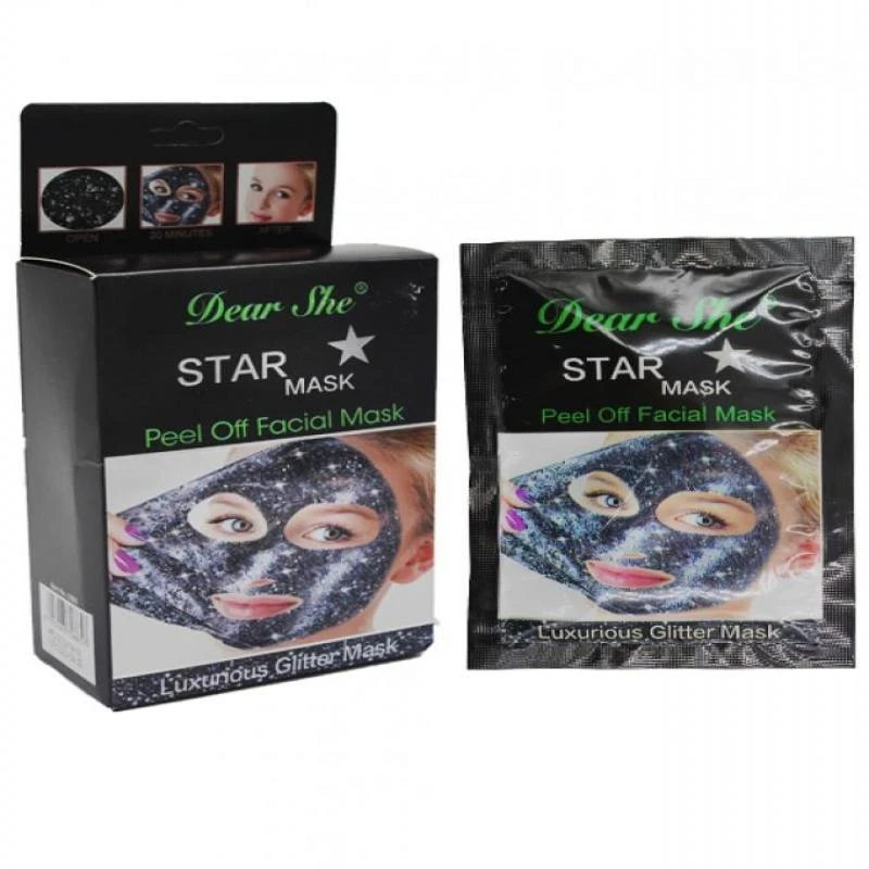 Mascara Removedora de Cravos Dear She Brilho Deslumbrante Preto 10 Saches x 20GR