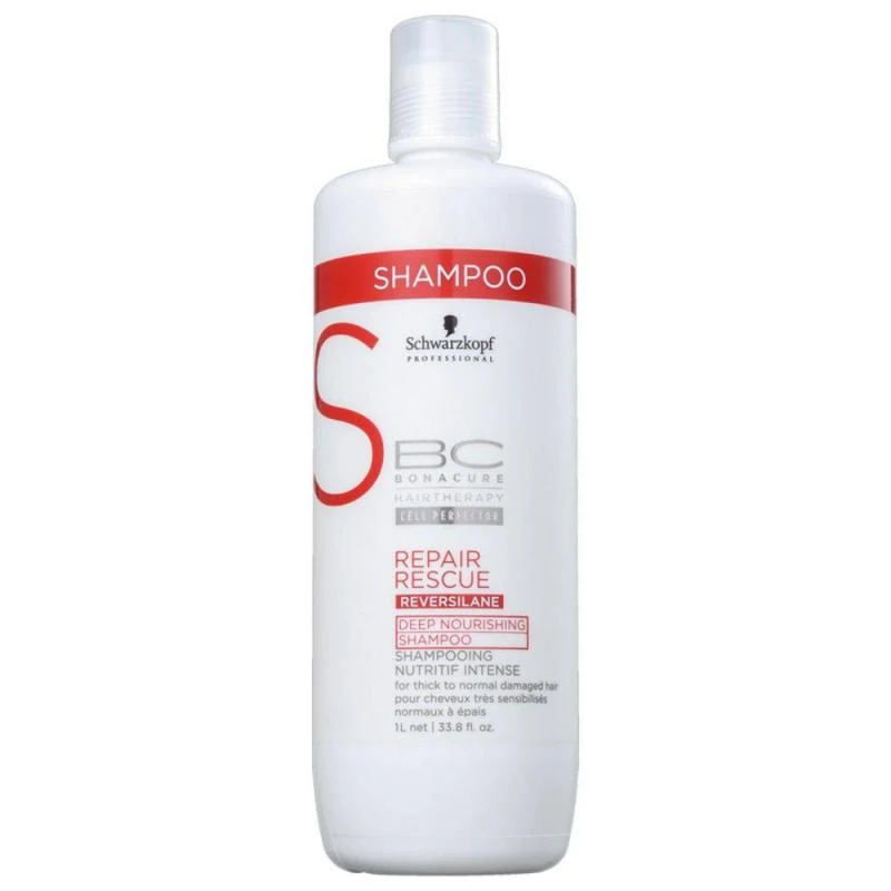 Shampoo Schwarzkopf Bc Repair Rescue 1LT para Cabelo Grosso