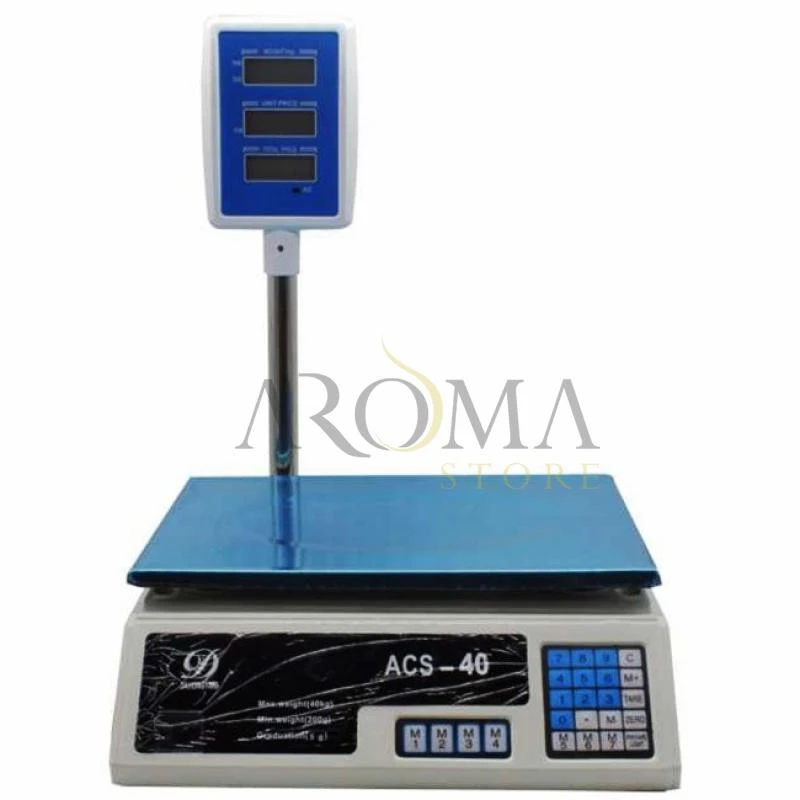 Balanca Digital Comercial Com Braco EureCare ACS-40 para Ate 40 KG Bivolt - Branco