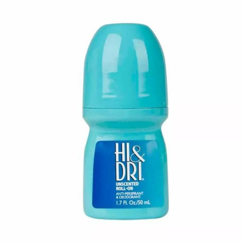 Desodorante Hi & Dri Unscented Roll-On Azul 50ML