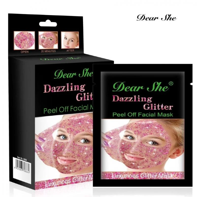 Mascara Removedora de Cravos Dear She Brilho Deslumbrante Rosa 10 Saches x 20GR