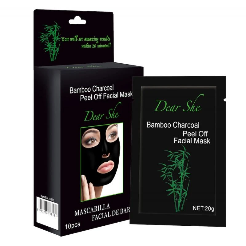 Mascara Removedora de Cravos Dear She Bamboo Charcoal 10 Saches x 20GR