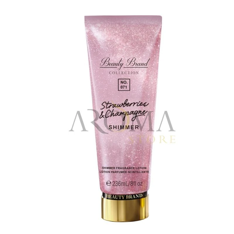 Loção Corporal Beauty Brand Collection Body Lotion Strawberries & Champagne Shimmer N.º 071- 236ML